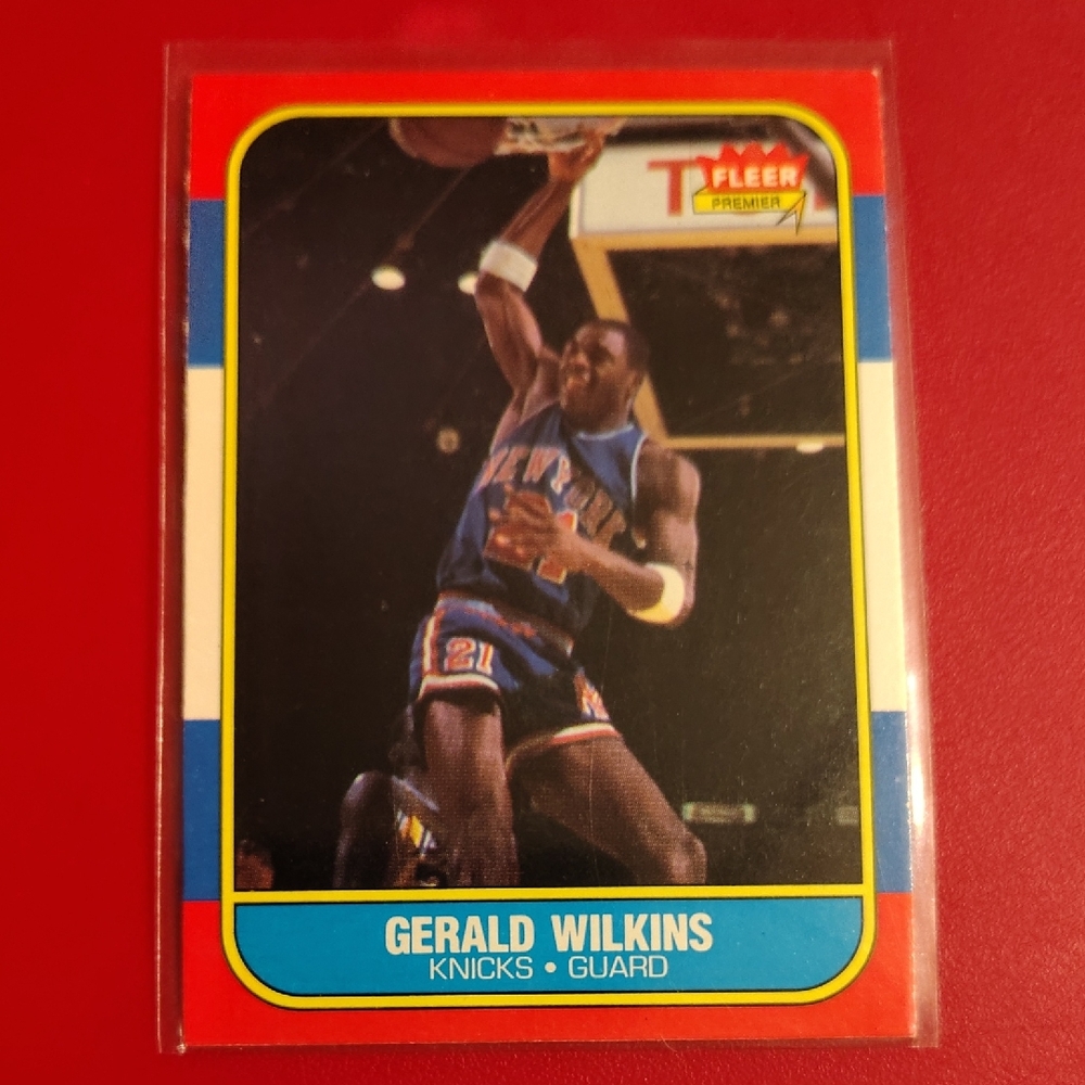 Gerald Wilkins 1986 Fleer Premier #122 New York Knicks Basketball Card